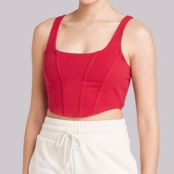 wild fable Tops - New wild fable Women's Seamed Corset Tank Top in Red Size XXL